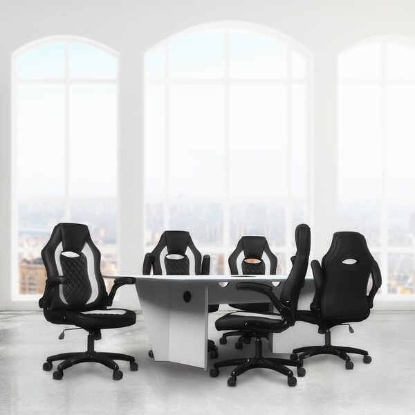 Aon AON Archeus Ergonomic Gaming Chair - Black & White - AON001BKWH