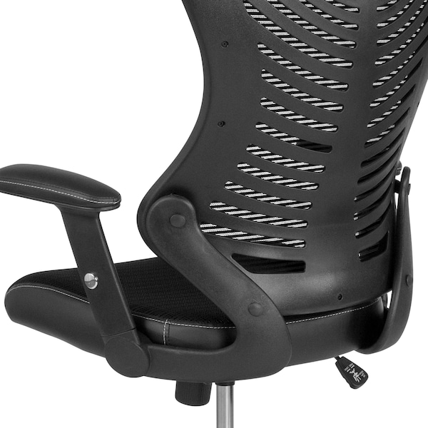 Flash Furniture Drafting Chair Black Mesh Drafting Chair, Mesh, Black - BL-LB-8816D-GG