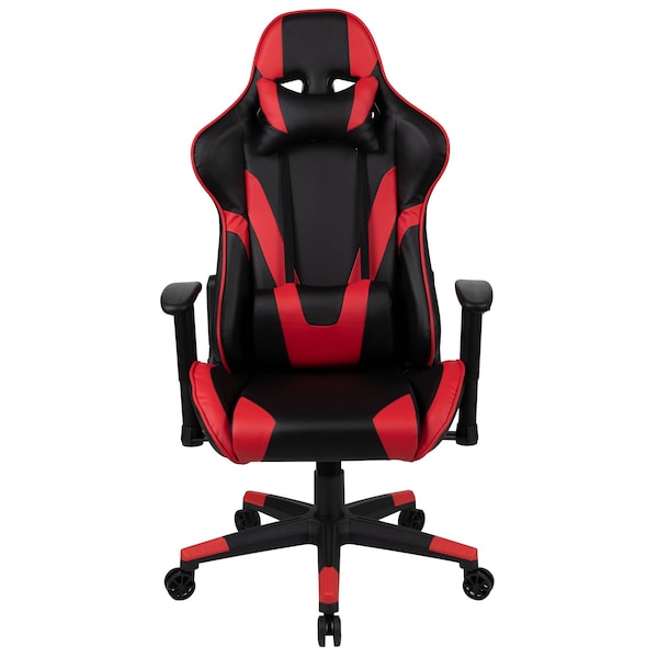 Flash Furniture Red LeatherSoft Gaming Chair with Reclining Back - CH-187230-1-RED-GG