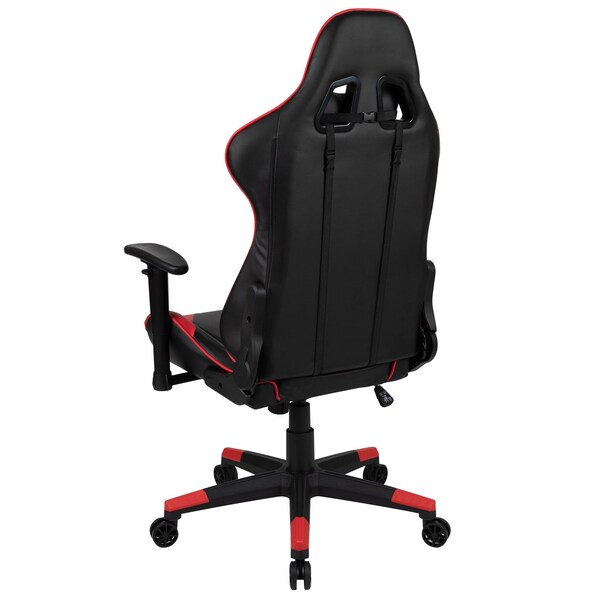 Flash Furniture Red LeatherSoft Gaming Chair with Reclining Back - CH-187230-1-RED-GG