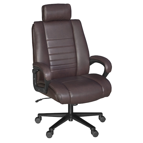 Regency DuraForce Big & Tall Ergonomic Executive Office Chair, 400 lbs Support, Brown - DUR001BR