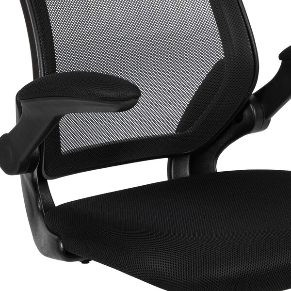 Flash Furniture Black Mesh Sled Base Side Reception Chai - BL-ZP-8805C-GG