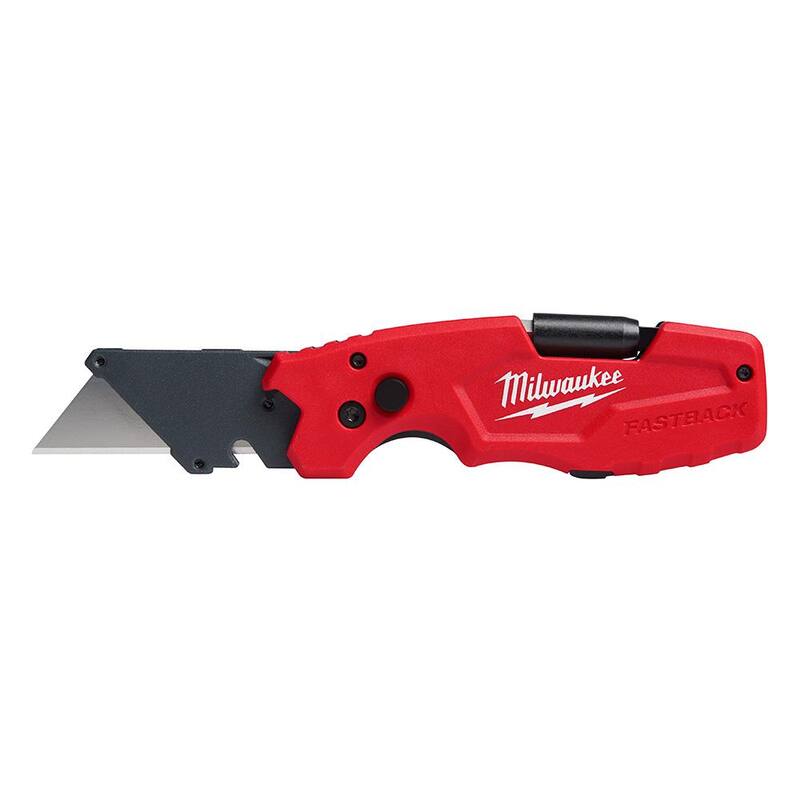 Milwaukee 3 in. Hardline D2 Steel Smooth Blade Pocket Folding Knife and FASTBACK 6-In-1 Folding Utility Knife - 48-22-1994-48-22-1505