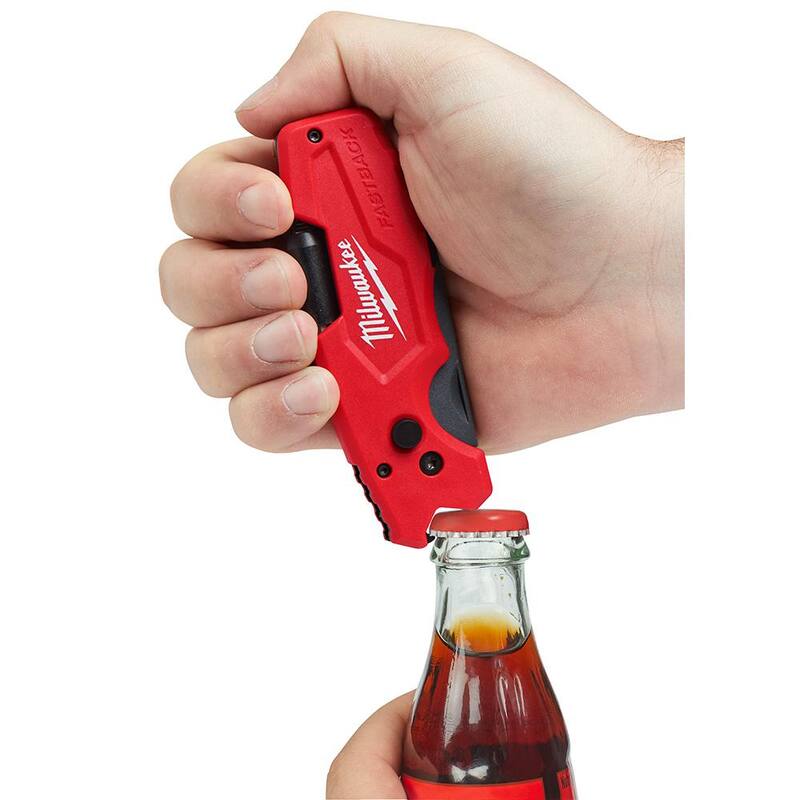 Milwaukee 3 in. Hardline D2 Steel Smooth Blade Pocket Folding Knife and FASTBACK 6-In-1 Folding Utility Knife - 48-22-1994-48-22-1505