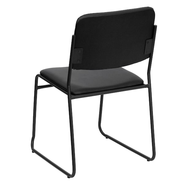 Flash Furniture Black Vinyl Stack Chair - 5-XU-8700-BLK-B-VYL-30-GG