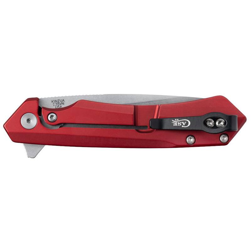 W.R. Case and Sons Cutlery Co. Red Anodized Aluminum Kinzua Pocket Knife - FI64664
