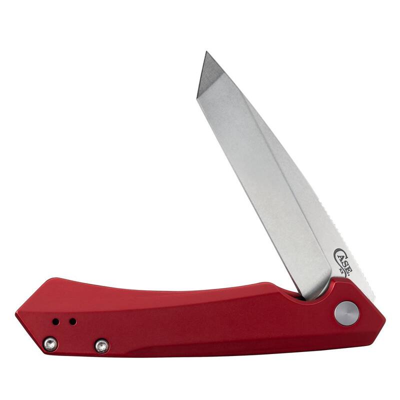 W.R. Case and Sons Cutlery Co. Red Anodized Aluminum Kinzua Pocket Knife - FI64664