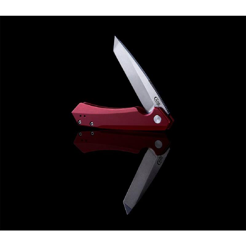 W.R. Case and Sons Cutlery Co. Red Anodized Aluminum Kinzua Pocket Knife - FI64664