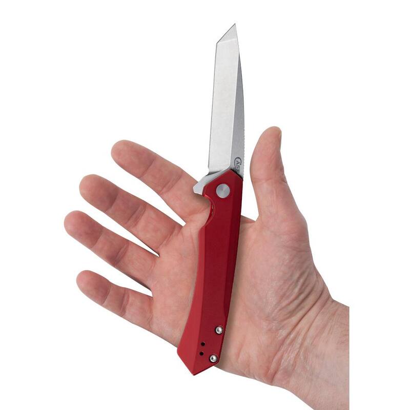 W.R. Case and Sons Cutlery Co. Red Anodized Aluminum Kinzua Pocket Knife - FI64664