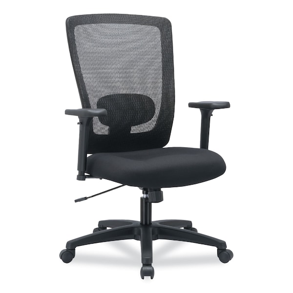 Alera Chairs/Stools, T-Bar, Fabric, Black - HALE754