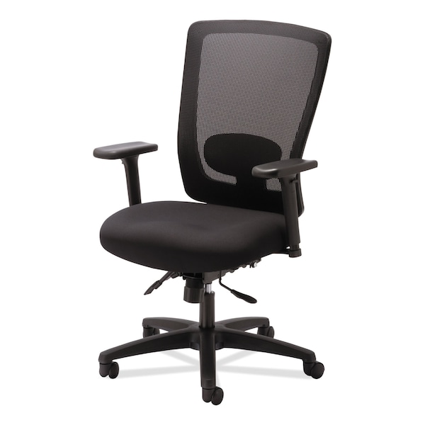 Alera Chairs/Stools, T-Bar, Fabric, Black - HALE754