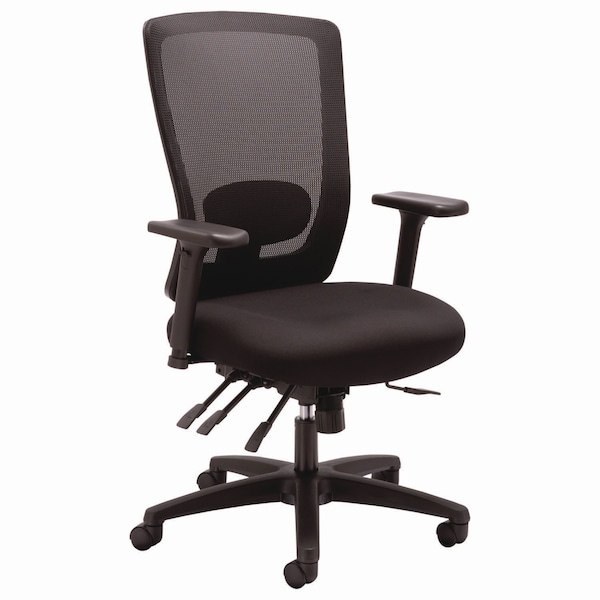 Alera Chairs/Stools, T-Bar, Fabric, Black - HALE754