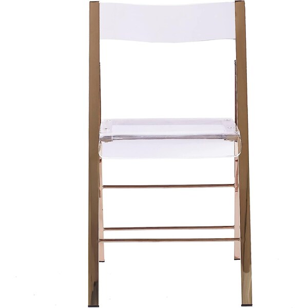 Isl Furnishings Kasper Flex Luxury Modern Folding Chairs Acrylic Lucite New Gold - CH43DC-1PK-AR01-PC11