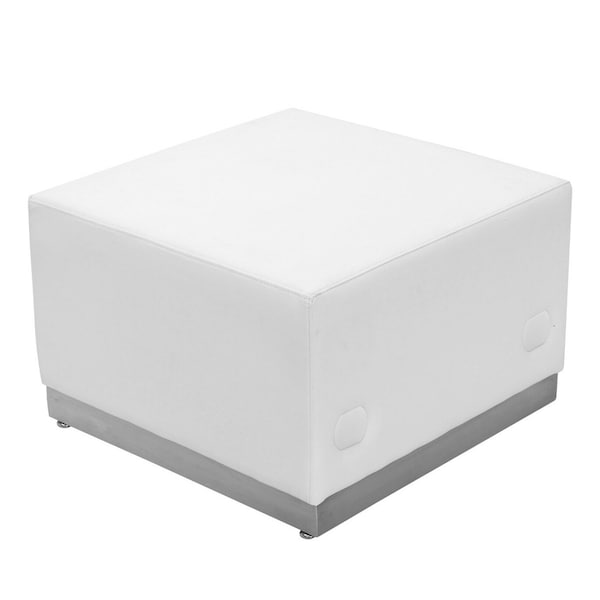 Flash Furniture Alon Ottoman, 25-1/4" L 16" H - ZB-803-OTTOMAN-WH-GG