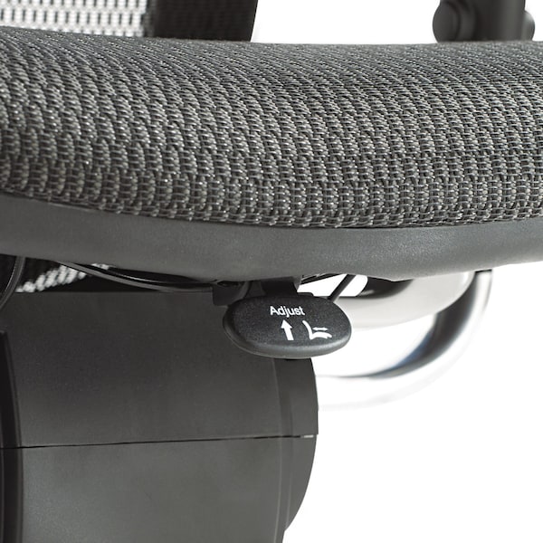 Alera Executive Chair Ergonomic Multifunction Mid-Back Mesh Chair, T-Bar Arms, 18-3/8" to 23" Height - ALEEQA42ME10B