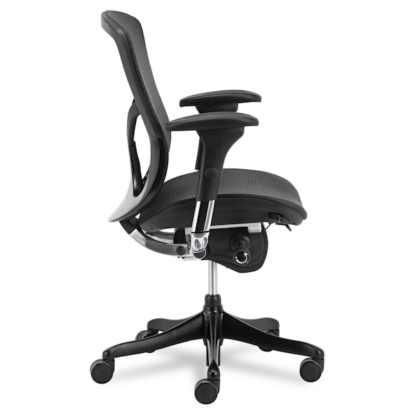 Alera Executive Chair Ergonomic Multifunction Mid-Back Mesh Chair, T-Bar Arms, 18-3/8" to 23" Height - ALEEQA42ME10B