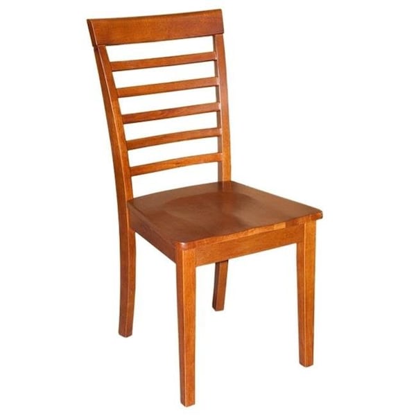 Wooden Imports Furniture Llc Wooden Imports PBL03-WC-SABR 2 Picasso Chair with Wood Seat - Saddle Brown - MLC-SBR-W