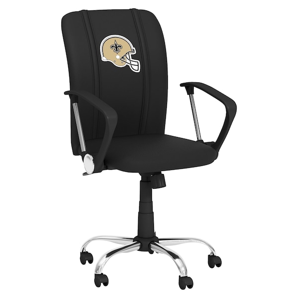 Dreamseat Curve Task Chair with New Orleans Saints Helmet Logo - XZOCCURVE-PSNFL21007
