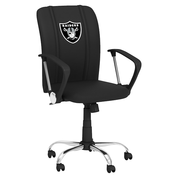 Dreamseat Curve Task Chair with Las Vegas Raiders Primary Logo - XZOCCURVE-PSNFL21020