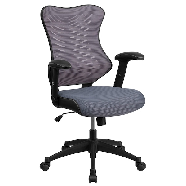 Flash Furniture Executive Chair, Gray  Seat, Mesh Back - BL-ZP-806-GY-GG