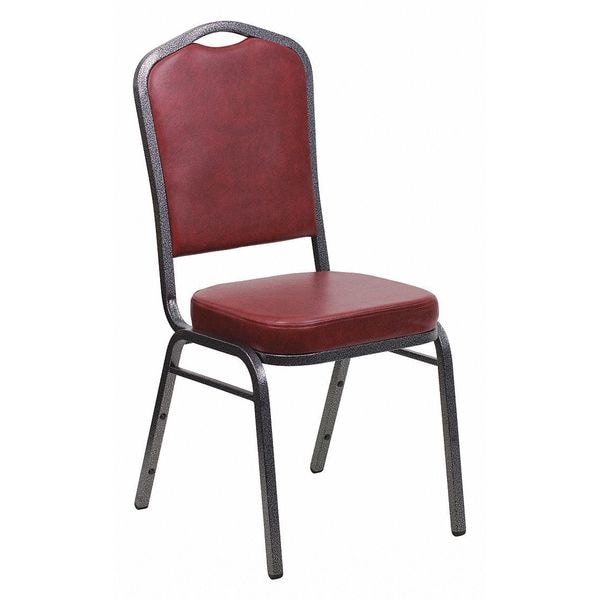 Flash Furniture Hercules Banquet Chair, 17-1/4 in W 20-1/4" L 38" H, Vinyl Seat - FD-C01-SILVERVEIN-BURG-VY-GG