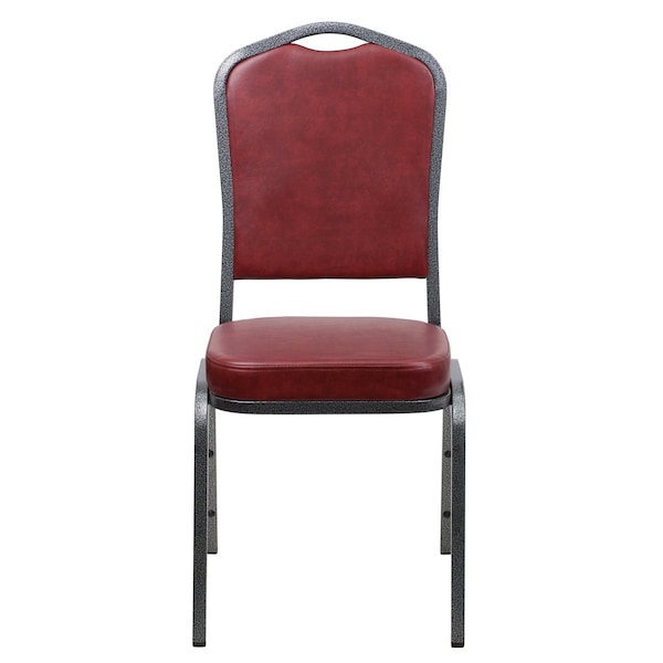Flash Furniture Hercules Banquet Chair, 17-1/4 in W 20-1/4" L 38" H, Vinyl Seat - FD-C01-SILVERVEIN-BURG-VY-GG