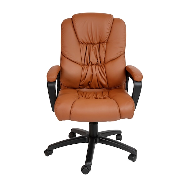 Flash Furniture 400 lb. Big & Tall Brown LeatherSoft Office Chair - CX-1179H-BR-GG