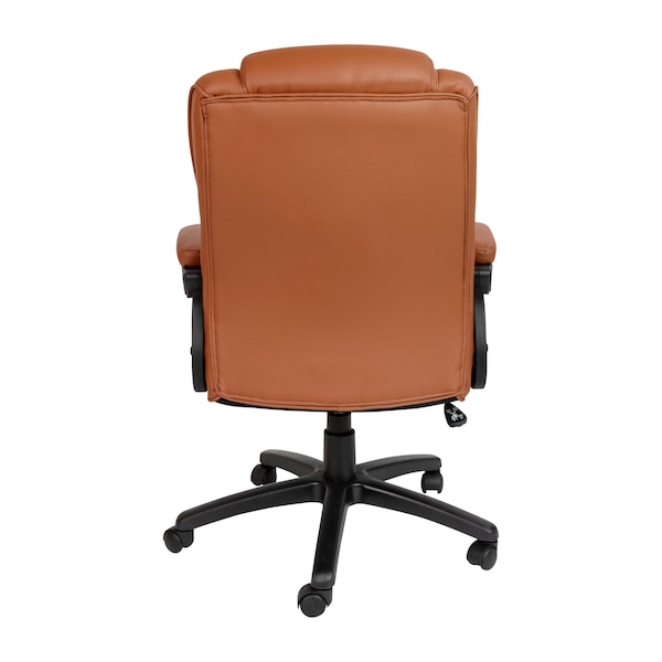Flash Furniture 400 lb. Big & Tall Brown LeatherSoft Office Chair - CX-1179H-BR-GG