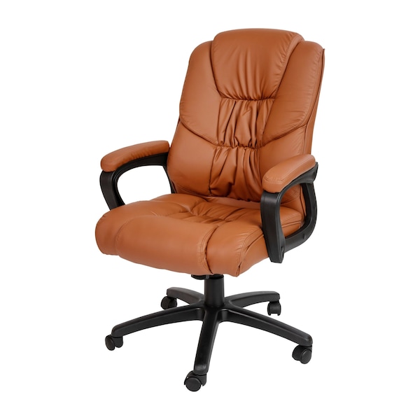 Flash Furniture 400 lb. Big & Tall Brown LeatherSoft Office Chair - CX-1179H-BR-GG