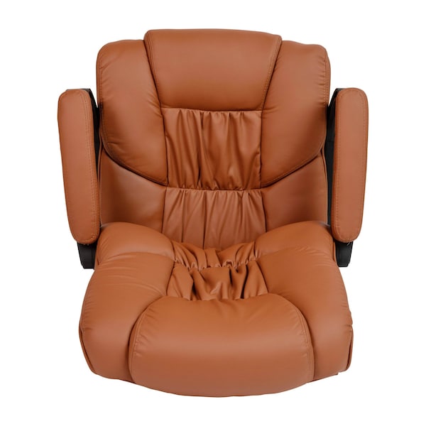 Flash Furniture 400 lb. Big & Tall Brown LeatherSoft Office Chair - CX-1179H-BR-GG