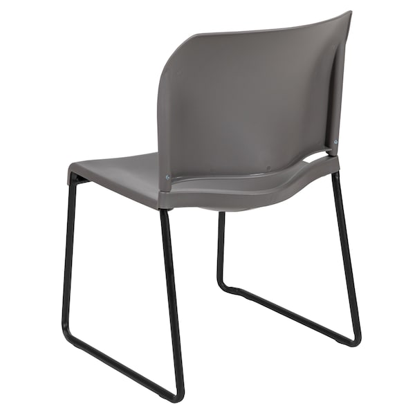 Flash Furniture Gray Plastic Stack Chair - RUT-238A-GY-GG