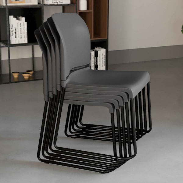 Flash Furniture Gray Plastic Stack Chair - RUT-238A-GY-GG