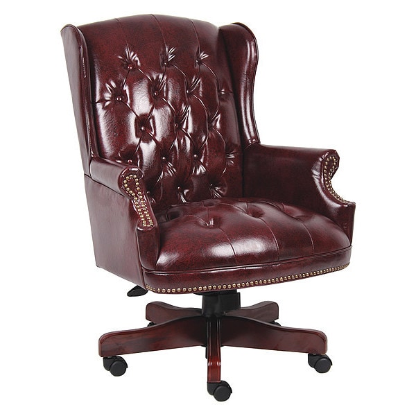 Boss Traditional Chair, 30 in W 32" L 44" H, Fixed - B800-BY