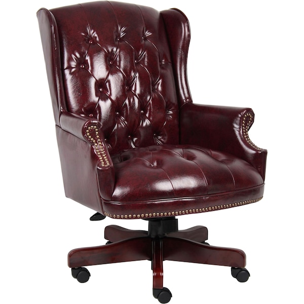 Boss Traditional Chair, 30 in W 32" L 44" H, Fixed - B800-BY