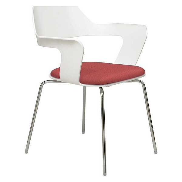 Kfi Stck Chair, Flx Ply Shll, Wht/Lpstck - 2500-WHITE-LIPSTICK