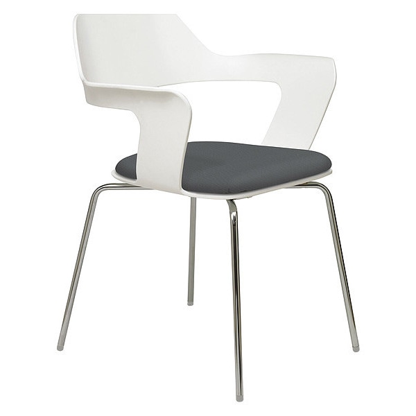 Kfi Stck Chair, Flx Poly Shll, Wht/Thndr - 2500-WHITE-THUNDER
