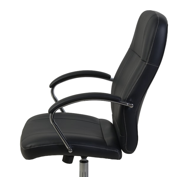 Regency Cielo Conference Leatherette Executive Mid-Back Arm Office Chair, Black - 3010BK