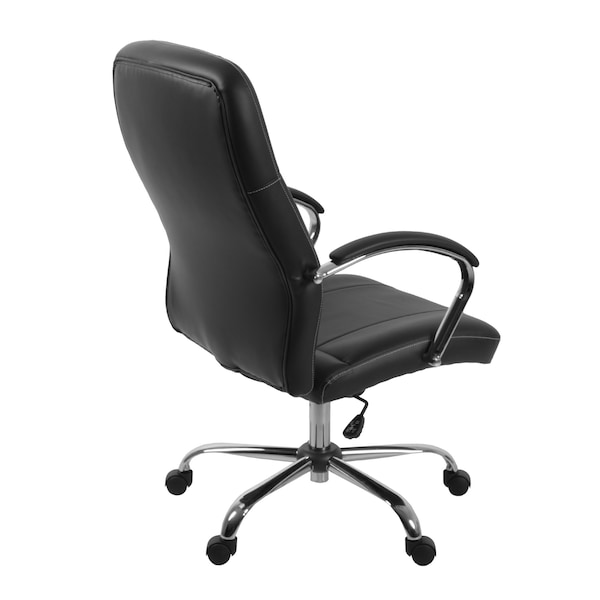 Regency Cielo Conference Leatherette Executive Mid-Back Arm Office Chair, Black - 3010BK