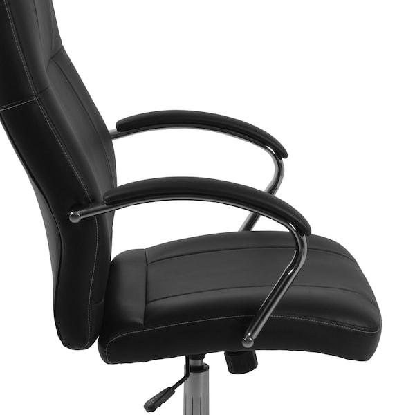 Regency Cielo Conference Leatherette Executive Mid-Back Arm Office Chair, Black - 3010BK