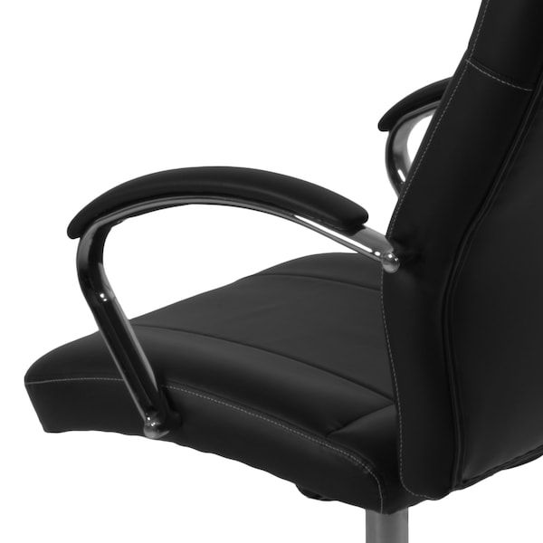 Regency Cielo Conference Leatherette Executive Mid-Back Arm Office Chair, Black - 3010BK
