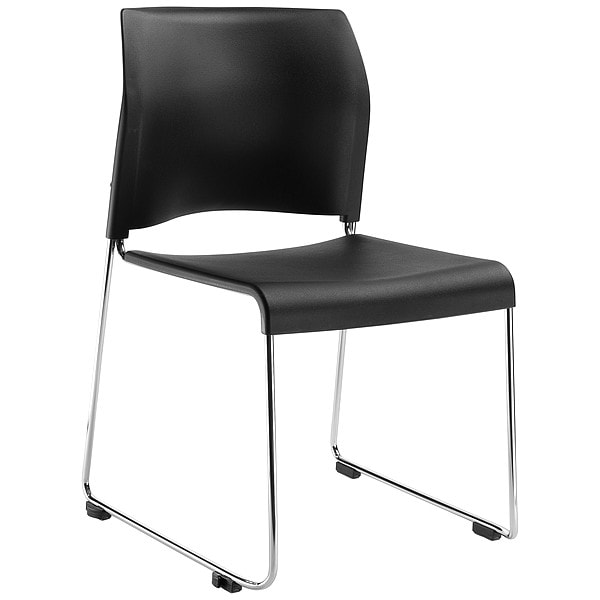 National Public Seating Stacking Chair 8800 Series, Plastic Black - 88101110