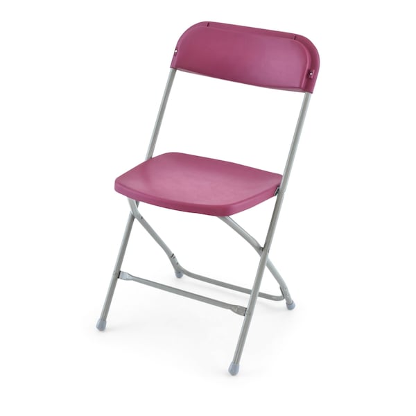 Atlas Commercial Products TitanPRO Plastic Folding Chair, Burgundy - PFC2BGY