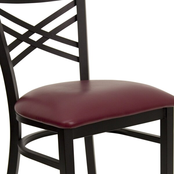 Flash Furniture Hercules Restaurant Chair, 16-1/2 in W 17" L 32-1/4" H - XU-6FOBXBK-BURV-GG