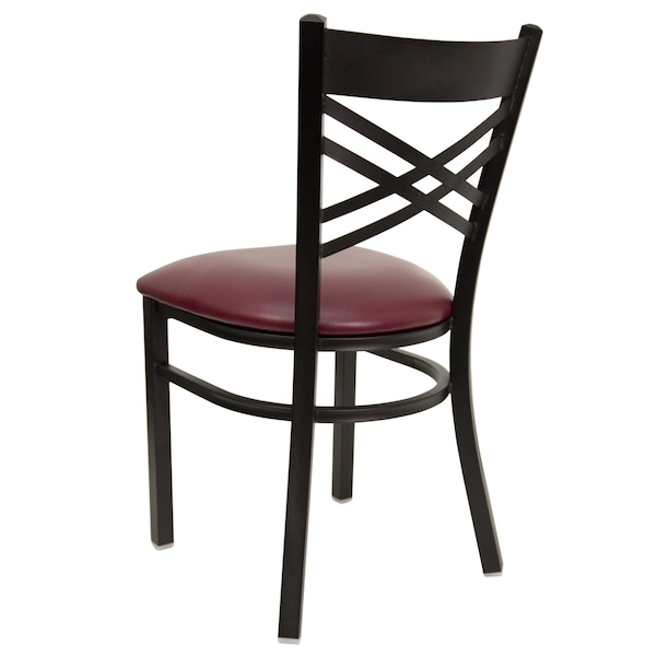 Flash Furniture Hercules Restaurant Chair, 16-1/2 in W 17" L 32-1/4" H - XU-6FOBXBK-BURV-GG