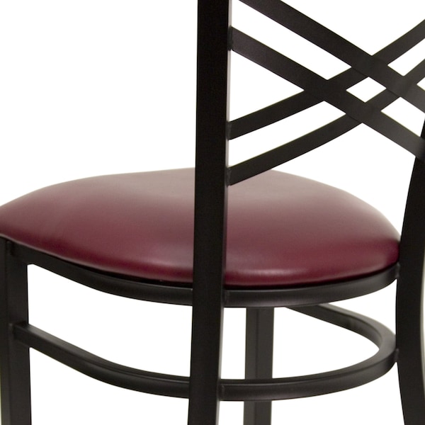 Flash Furniture Hercules Restaurant Chair, 16-1/2 in W 17" L 32-1/4" H - XU-6FOBXBK-BURV-GG