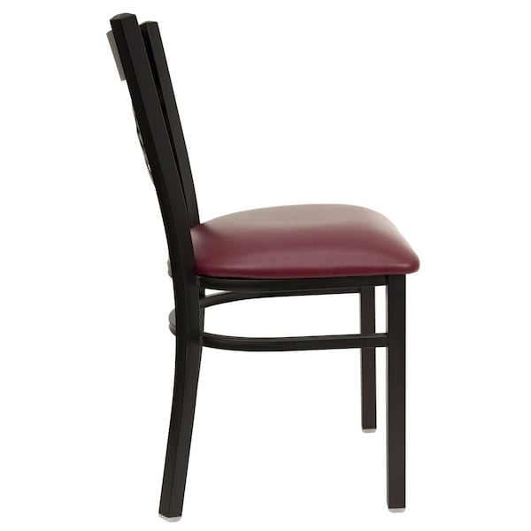 Flash Furniture Hercules Restaurant Chair, 16-1/2 in W 17" L 32-1/4" H - XU-6FOBXBK-BURV-GG