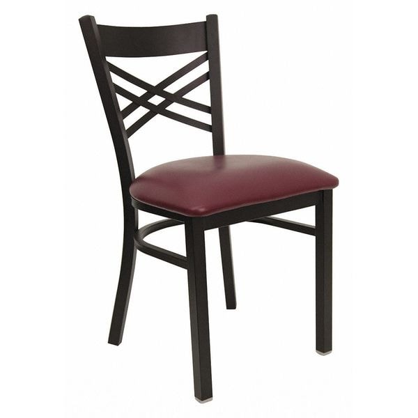 Flash Furniture Hercules Restaurant Chair, 16-1/2 in W 17" L 32-1/4" H - XU-6FOBXBK-BURV-GG