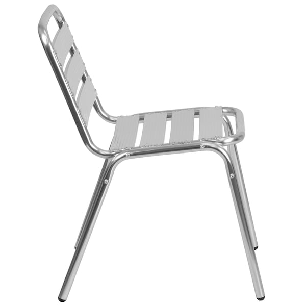 Flash Furniture 4 Pack Commercial Aluminum Restaurant Stack Chair - 4-TLH-015-GG