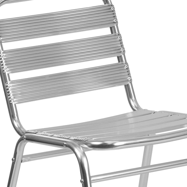 Flash Furniture 4 Pack Commercial Aluminum Restaurant Stack Chair - 4-TLH-015-GG
