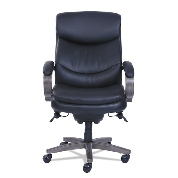 La-Z-Boy Woodbury High-Back Executive Chair, To 300 lbs., Black/Weathered Gray - 48962A